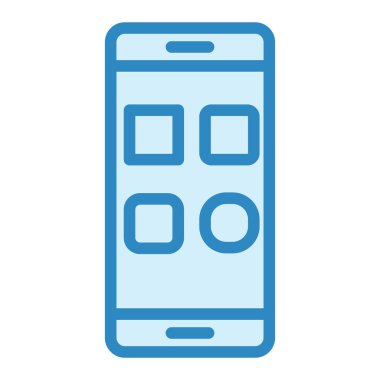 Cep telefonu. Web simgesi vektör illüstrasyonu