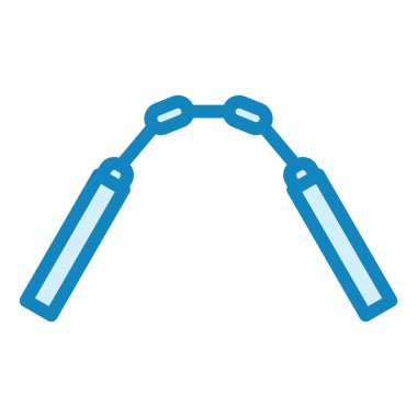 Nunchaku modern simge vektör çizimi  