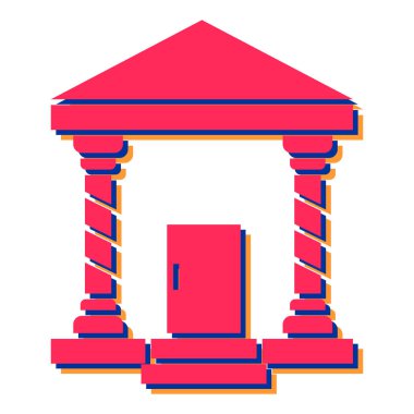 Modern yapı simgesinin vektör illüstrasyonu