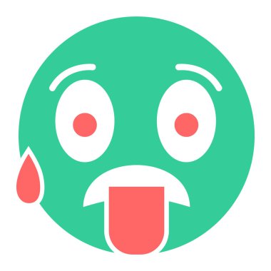 Şok olmuş yüz. Web simgesi