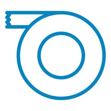 Mavi ve beyaz daire simgesinin vektör illüstrasyonu