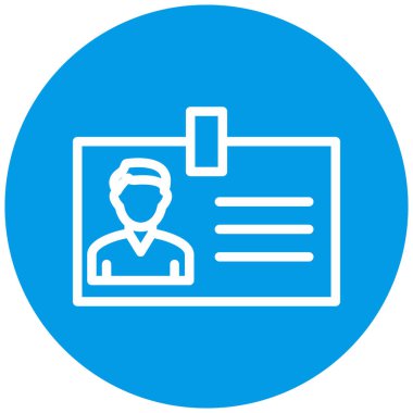 Kimlik kartı simgesi, vektör illüstrasyonu