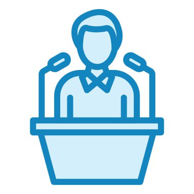 Politikacı modern ikon vektör illüstrasyonu