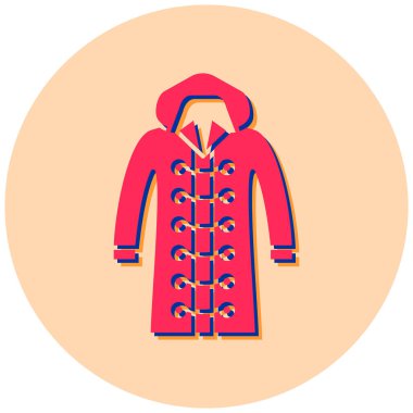 Kapüşonlu. Web simgesi basit illüstrasyon