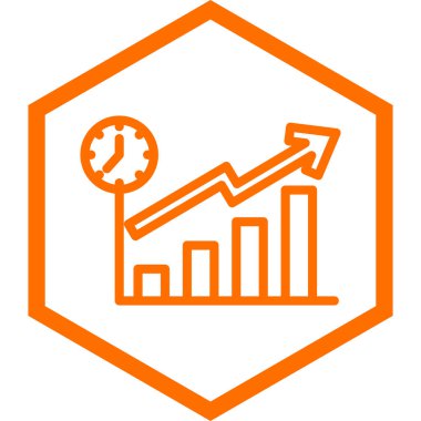 iş grafiği simgesi, vektör illüstrasyonu