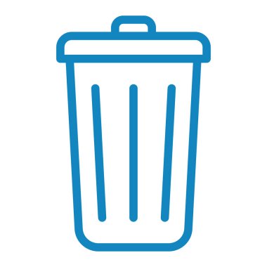 Çöp kutusu simgesi. Web tasarımı için geri dönüşüm kutusu vektör simgelerinin basit çizimi