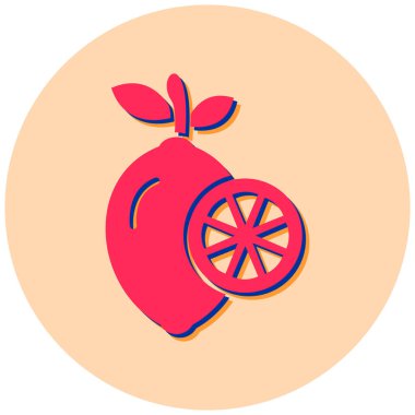Limon simgesinin vektör illüstrasyonu