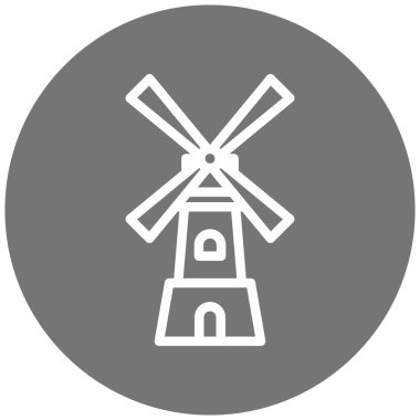 Yel değirmeni ikonu. vektör illüstrasyonu