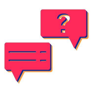 İleti sohbet simgesi vektör illüstrasyon tasarımı ile konuşma balonu