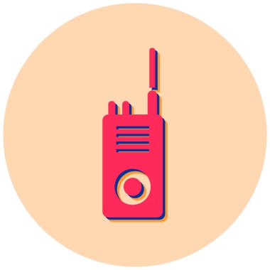 Radyo. Web simgesi basit illüstrasyon