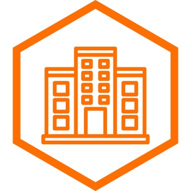 Hastane binası ikonu. vektör illüstrasyonu