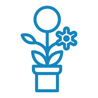 çiçek simgesi vektör illüstrasyonu