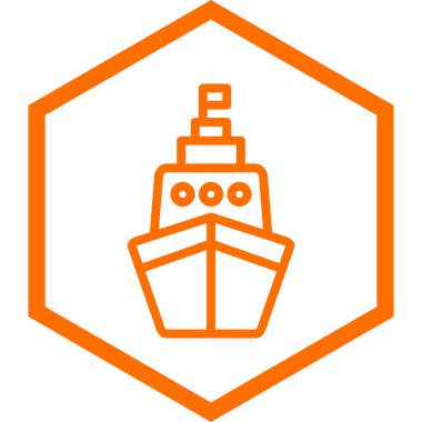 Gemi. Web simgesi basit illüstrasyon