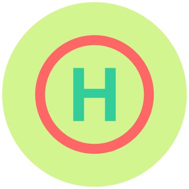 Hastane yolu. Web simgesi basit tasarım