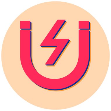 Mıknatıs Web simgesi basit illüstrasyon