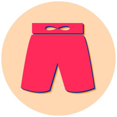 Şort. Web simgesi basit illüstrasyon