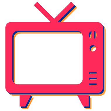Televizyon. Web simgesi basit illüstrasyon