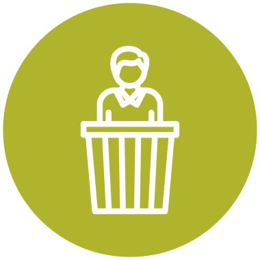 Çember simgesindeki insanın vektör illüstrasyonu