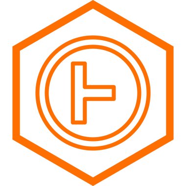 turuncu çapraz harf logo simgesi, vektör illüstrasyonu