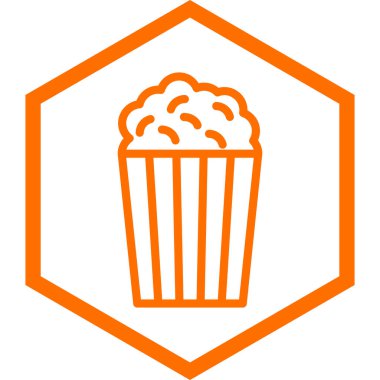 patlamış mısır vektör simgesi modern basit illüstrasyon