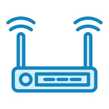 router simgesi vektör illüstrasyonu