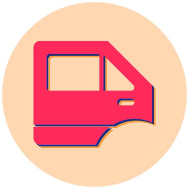 Araba kapısı. Web simgesi basit illüstrasyon