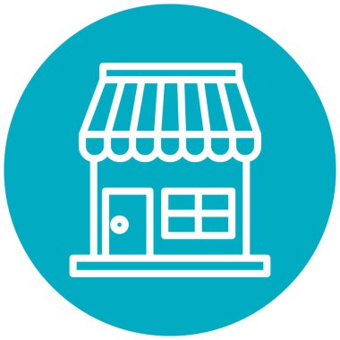 Dükkan. Web simgesi basit illüstrasyon