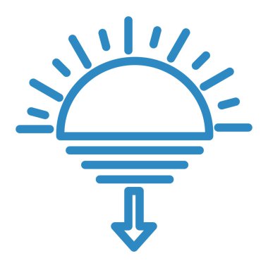 Güneş. Web simgesi basit illüstrasyon