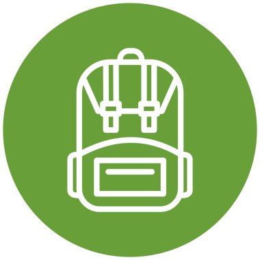 Sırt çantası. Web simgesi basit illüstrasyon