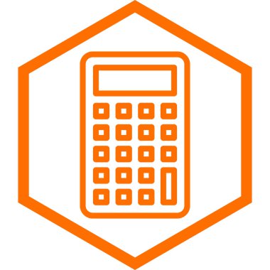 Hesap makinesi simgesi. vektör illüstrasyonu