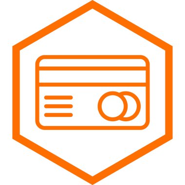 Kredi kartı simgesinin vektör çizimi