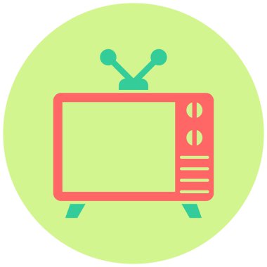 Televizyon. Web simgesi basit illüstrasyon
