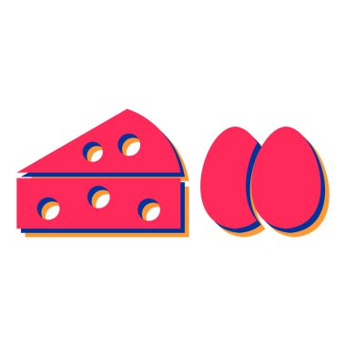 Lezzetli yemek ikonu vektör illüstrasyonu