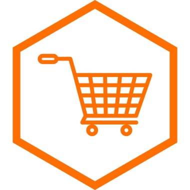 Alışveriş arabası ikonu. vektör illüstrasyonu