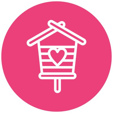 Kuş Evi simgesinin vektör illüstrasyonu