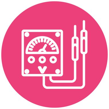 voltmetre simgesi, vektör illüstrasyonu basit tasarım