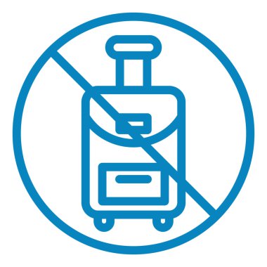 seyahat çantası ikonu vektör illüstrasyonu