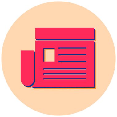 Kitap. Web simgesi basit illüstrasyon