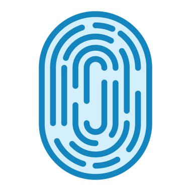 parmak izi vektör simgesi. düz biçim illüstrasyonu