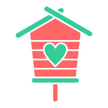 kuş evi con vektör illüstrasyon tasarımı