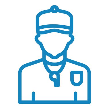 Spor koçu web simgesi basit illüstrasyon