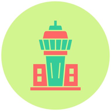 Kontrol kulesi. Web simgesi basit illüstrasyon