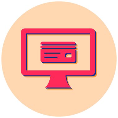 İnternetten alışveriş. Basit resimleme