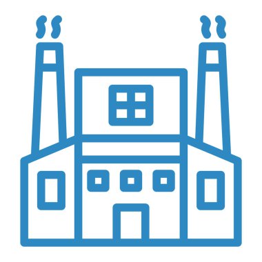 Fabrika. Web simgesi basit illüstrasyon