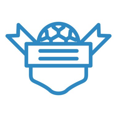 Mavi ve beyaz çizgi simgesinin vektör çizimi