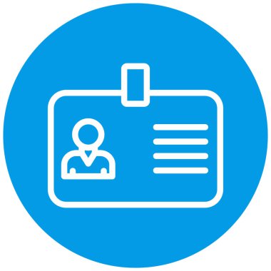 Kimlik kartı simgesi, vektör illüstrasyonu