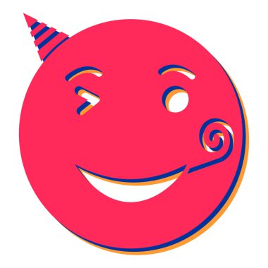 Mutlu yüz simgesi ikon vektör illüstrasyon tasarımı