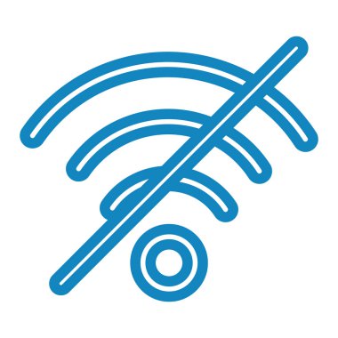 Wi-Fi sinyal ikon vektörü. İnce çizgi işareti. izole edilmiş sınır sembolü çizimi