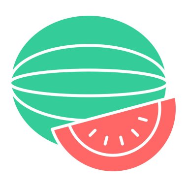 Karpuz dilimi ikonu. beyaz arkaplanda izole edilmiş web tasarımı için taze kivi vektör simgelerinin karikatürü