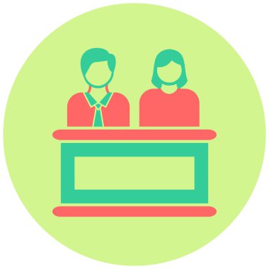 Jüri. Web simgesi basit illüstrasyon